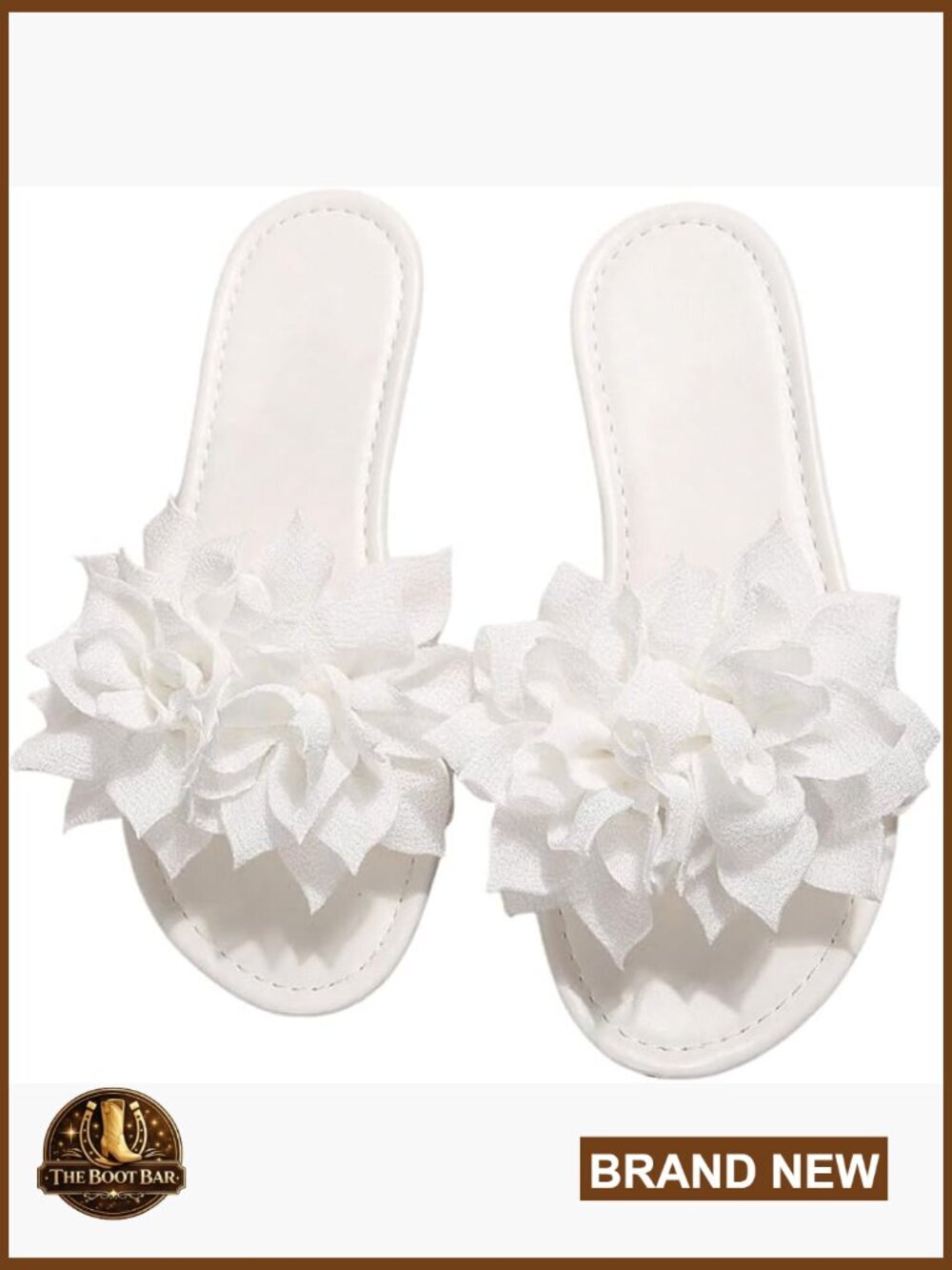 Women's 3D Floral Flat Sandals Slide Slippers Summer Beach Dressy Comfortable